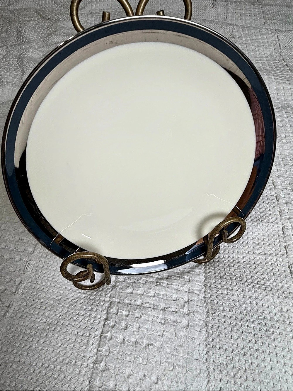 Gorham Black Contessa Dinner Plate White & Blue